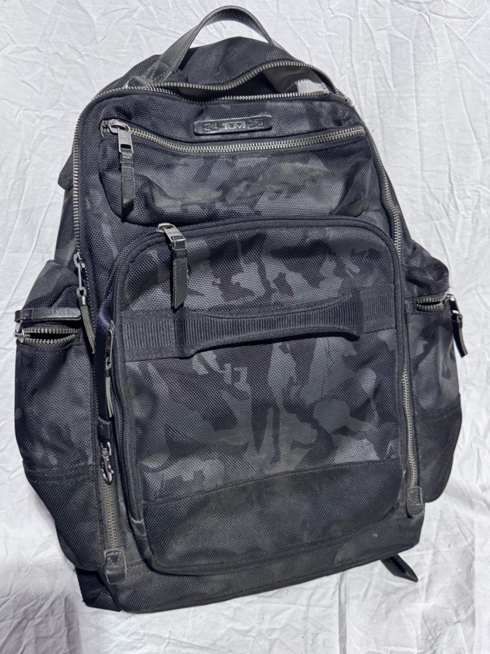 Tumi black camo laptop carry on backpack